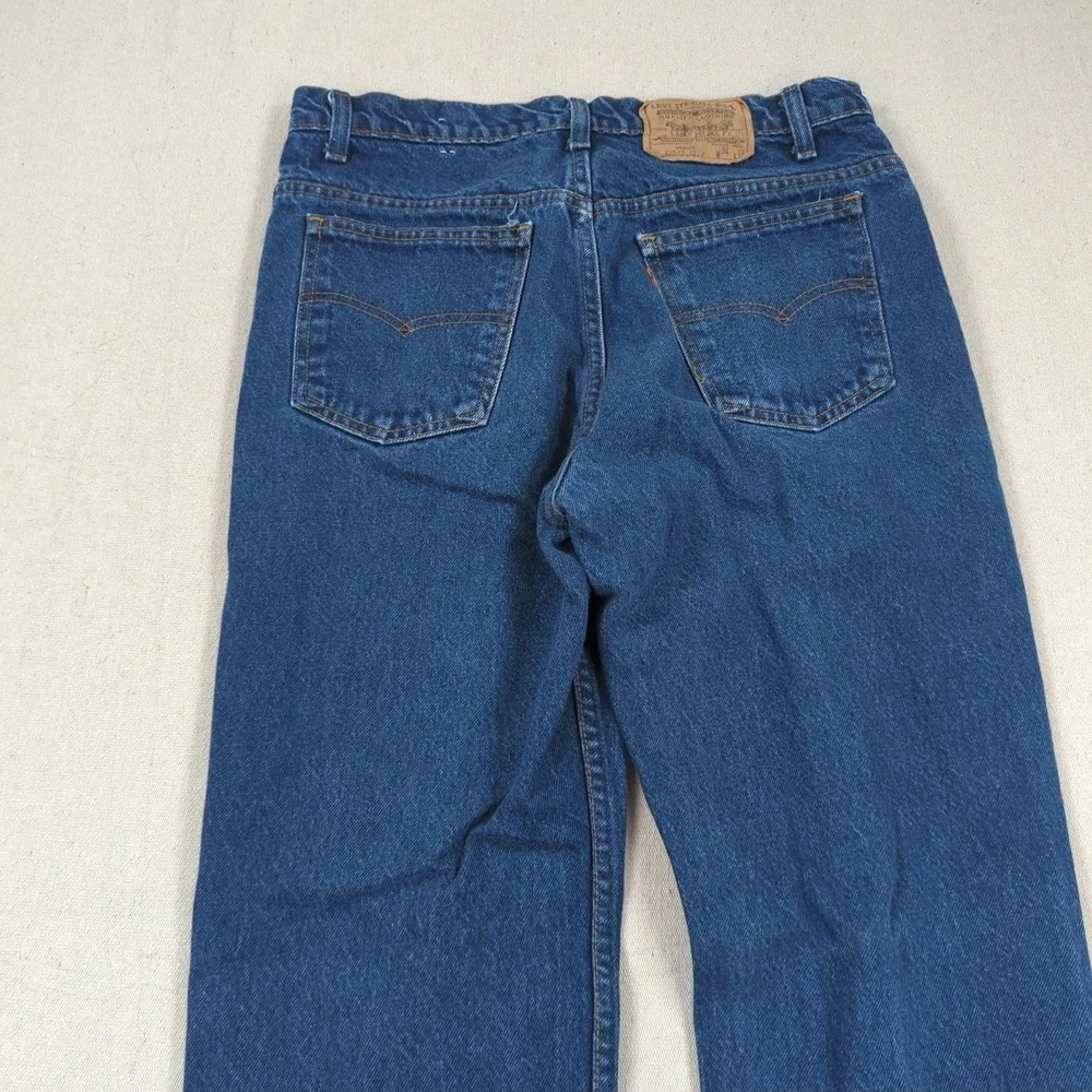 Vintage Levis Jeans Mens 34x30*‎ Blue 517 Boot Cut Orange Tab Hemmed 70s 80s